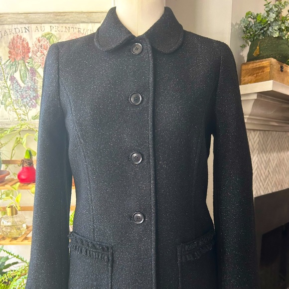Talbots Jackets & Blazers - Talbots petite jacket blazer black metallic long sleeves